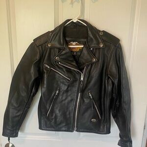 Harley-Davidson Black Leather Jacket. Size XS. In Excellent Condition.